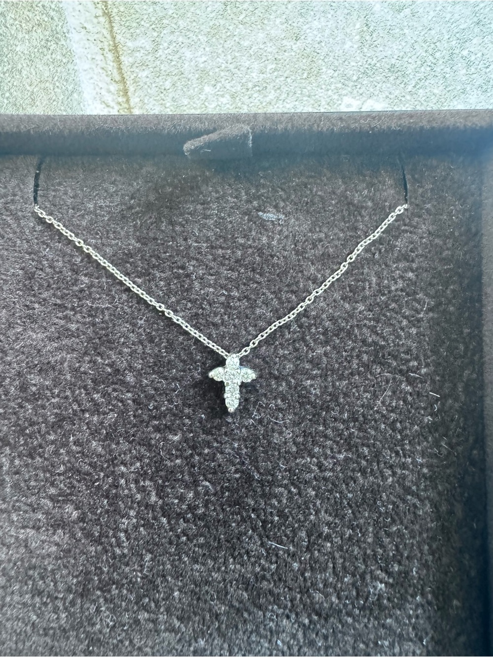 Roberto Coin Tiny treasure Cross 18k white gold